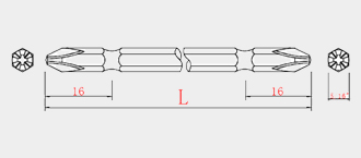 H5/16” driver screwdriver bits for Phillips(double